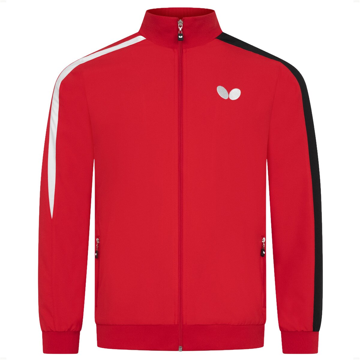 Butterfly Table Tennis Ikoma Tracksuit - Red Jacket - Front